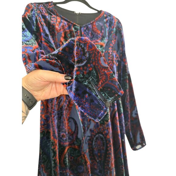 Anthropologie NWT Burnout Velvet Long Sleeve Maxi Dress Size 6 - Picture 6 of 13